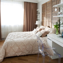 Спальні з деревяним узголівям біля ліжка. Красиві і незвичайні узголівя ліжка: фото і поради з оформлення