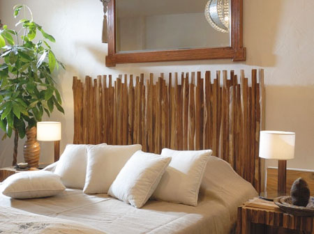 Спальні з деревяним узголівям біля ліжка. Красиві і незвичайні узголівя ліжка: фото і поради з оформлення