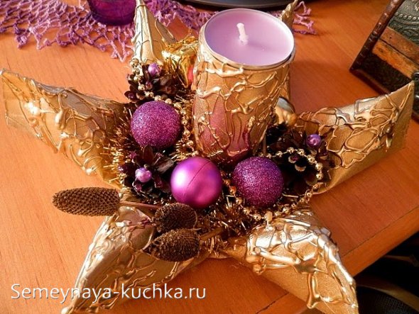 Свічники до нового року своїми руками. Оригінальний декор