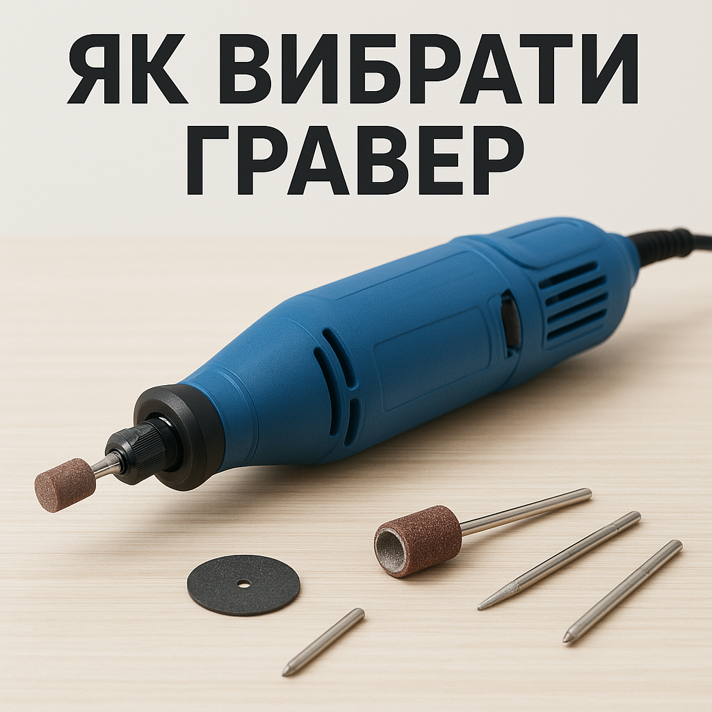 Вибір гравера для різних завдань Гравер з насадками на столі